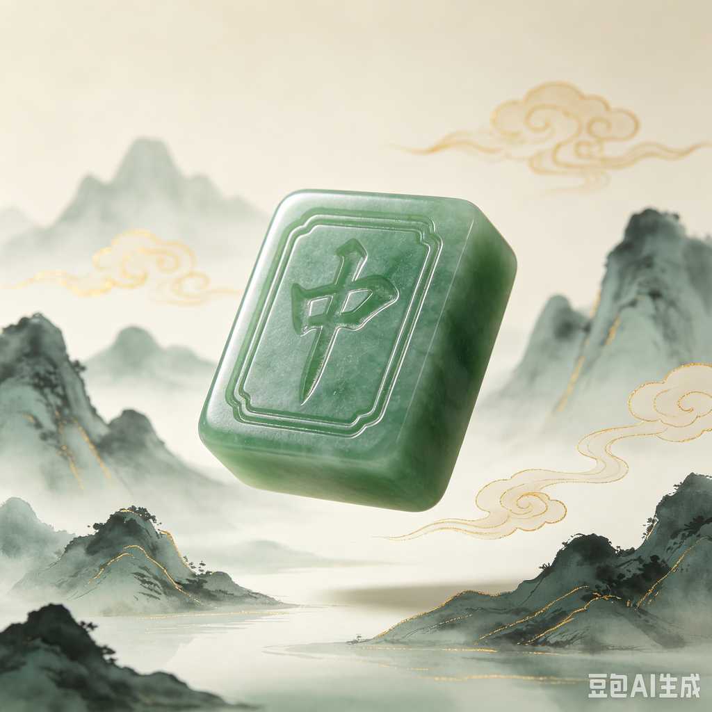 mahjong set with dice and chips