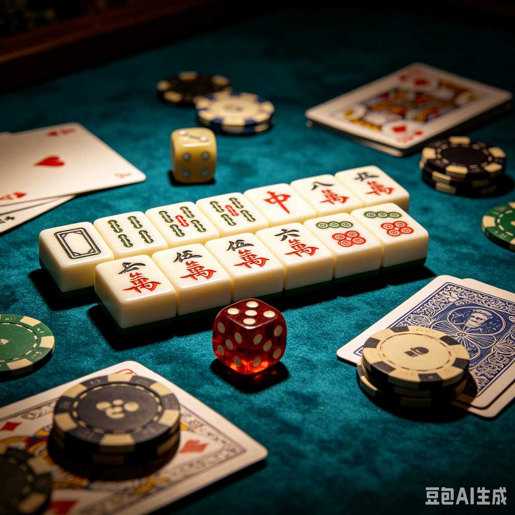 stylish text mahjong set